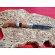 Coltello tipo pattadese con manicatura in ginepro sardo