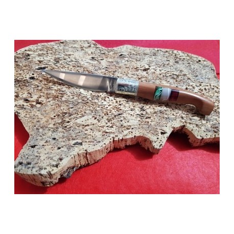 Coltello tipo pattadese con manicatura in ginepro sardo