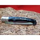 Coltello tipo pattadese con manicatura animata in corno muflone