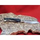 Coltello tipo pattadese con manicatura animata in corno muflone