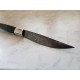 Coltello tipo dorgalese con manicatura animata in corno buffalo nero