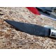 Coltello tipo pattadese con manicatura in corno bufalo nero