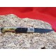 Coltello tipo dorgalese con manicatura animata in zoccolo di cavallo