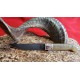Coltello tipo pattadese con manicatura animata in corno montone