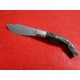 Coltello con manicatura animata in corno di buffalo fiammato
