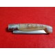 Coltello tipo pattadese con manicatura animata in corno di montone