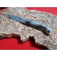 Coltello con manicatura animata in buffalo fiammato