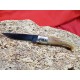 Coltello tipo dorgalese con manicatura animata in zoccolo di cavallo
