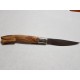 Coltello tipo pattadese con manicatura in olivastro