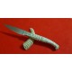 COLTELLO TIPO DORGALESE CON MANICATURA IN MOSAICO CON MOLARI DI CAVALLO